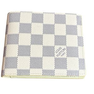 Louis Vuitton Damier Azur Multiple Bifold Wallet Slim Blue/Cream Coated Canvas